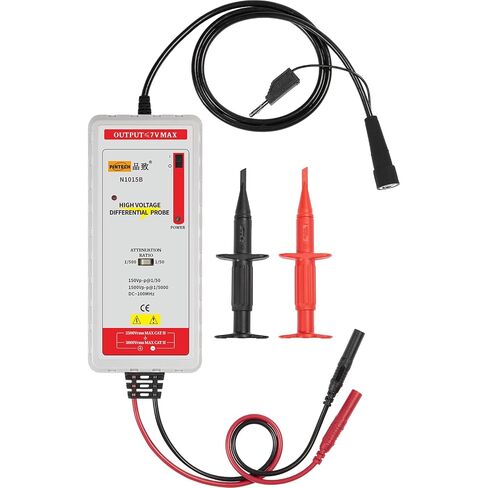 PINTECH High Voltage Differential Probe, 100MHz, 1500V, 1000X/100X Attenuation, ±1% Accuracy, Oscilloscope Probe with Standard BNC Interface, N1015A in Kuwait