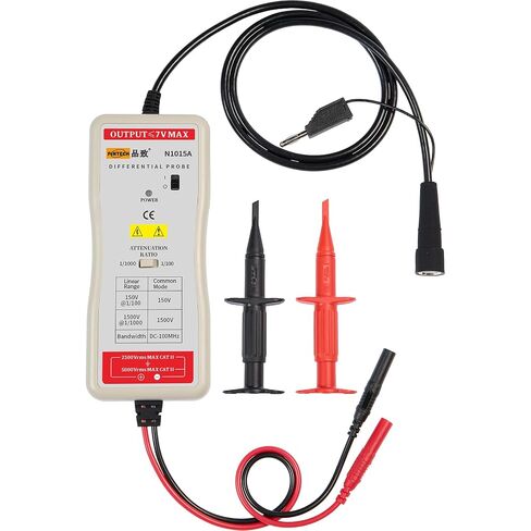 PINTECH High Voltage Differential Probe, 100MHz, 1500V, 1000X/100X Attenuation, ±1% Accuracy, Oscilloscope Probe with Standard BNC Interface, N1015A in Kuwait