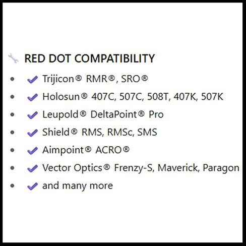 مجموعة براغي TSA® مكونة من 36 قطعة لـ SIG SAUER® Red Dot Optic، ولوحة المحول، ومجموعة التثبيت تتضمن مفتاح T10، وقفل الخيوط المطلي مسبقًا | يناسب RMR، RMSc، DeltaPoint®، ACRO، RomeoZero in Kuwait