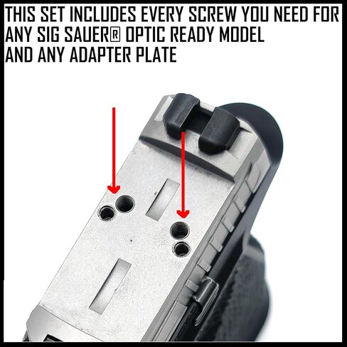 مجموعة براغي TSA® مكونة من 36 قطعة لـ SIG SAUER® Red Dot Optic، ولوحة المحول، ومجموعة التثبيت تتضمن مفتاح T10، وقفل الخيوط المطلي مسبقًا | يناسب RMR، RMSc، DeltaPoint®، ACRO، RomeoZero in Kuwait