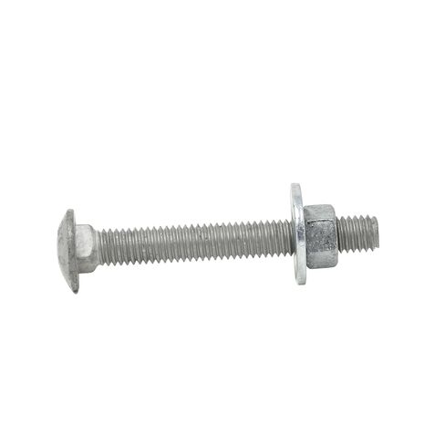3/4"-10 x 4-1/2" (25 Pack) Galvanized Carriage Bolt Kit Grade 307A, Includes: USS Washers (25 pcs) and Hex Nuts (25 pcs), Hot Dip Galvanized for Exterior Use by Fastener Depot in Kuwait