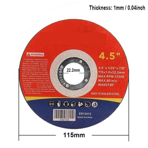 4.5 Inch Resin Cutting Disc Metal Grinding Ultrathin Flap Sanding Discs Angle Grinder 15Pcs in Kuwait