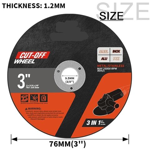 10Pcs 75mm Circular Resin Grinding Wheel Saws Blades Cutting Disc for Metal in Kuwait