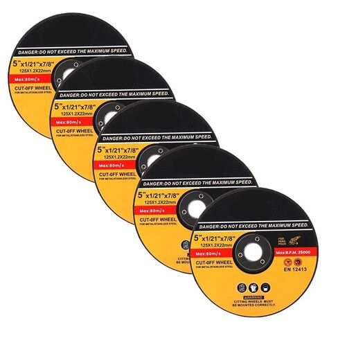 125mm Metal Cutting Disc Angle Grinder Saws Blade Resin Grinding Wheel for Steel Bar Wood Tool 5Pcs in Kuwait