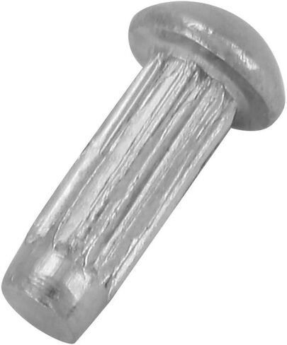 Jeanoko 100pcs M2 Stainless Steel Round Head Knurled Shank Solid Rivets Assortment Set Multi-size Round Head Rivet(M2*6) Fastening components in Kuwait
