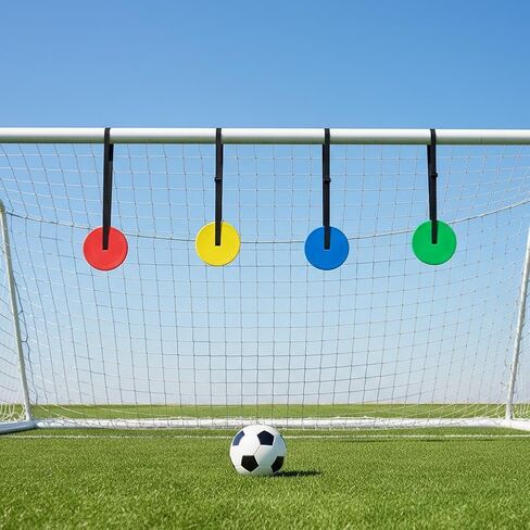 هدف هدف كرة القدم - أهداف إطلاق النار على مرمى كرة القدم مع أشرطة قابلة للتعديل، معدات تدريب كرة القدم الملونة لممارسة الرماية لكرة القدم، البيسبول، كرة القدم، لاكروس، والهوكي، تحسين الدقة in Kuwait