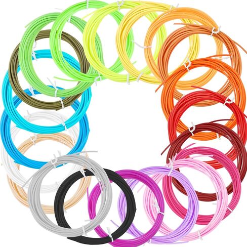 1.75mm 3D Pen Filament Refill, 20 Color PLA Filament (328 Ft) with 16.4 Ft per Color, for 3D Printing Pens, DIY Arts & Crafts Projects in Kuwait