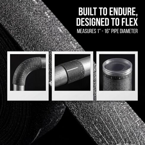 2 Pcs Pipe Wrap Around with Scale, 1"-16" Heat Resistant Layout Tape & Tangent Chart, Marking Tool for Welders & Pipefitters in Kuwait