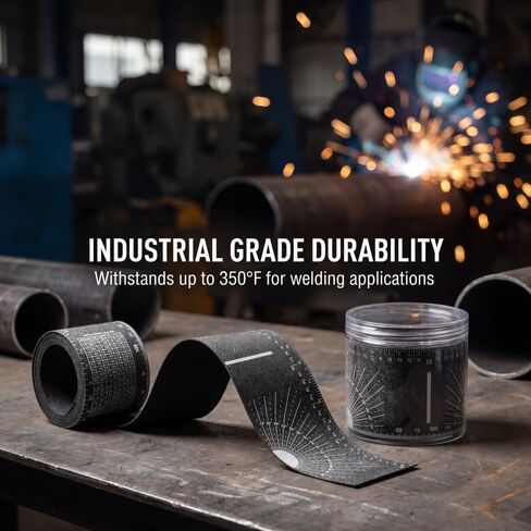 2 Pcs Pipe Wrap Around with Scale, 1"-16" Heat Resistant Layout Tape & Tangent Chart, Marking Tool for Welders & Pipefitters in Kuwait