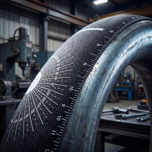 2 Pcs Pipe Wrap Around with Scale, 1"-16" Heat Resistant Layout Tape & Tangent Chart, Marking Tool for Welders & Pipefitters in Kuwait