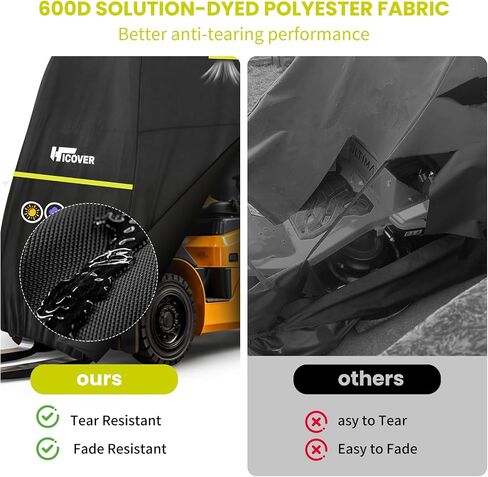 Forklift Cover 600D Fits All Forklifts Up to 8000Lbs All Weather - Waterproof, Sun Rain Snow UV Protection, Full Forklift Protection Cover with Zipper Door, Reflective Strips and Air Vent in Kuwait