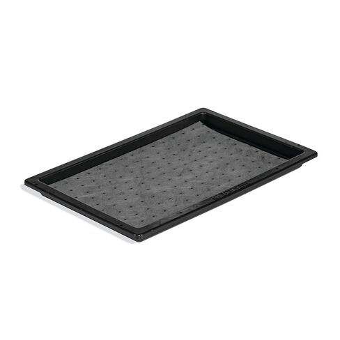 PIG Absorbent Mat Tray Pad | 10" W x 15.5" L | Heavyweight | Absorbs up to 14.5 oz. per pad | 48 Pads per Box | Gray | PM50847 in Kuwait
