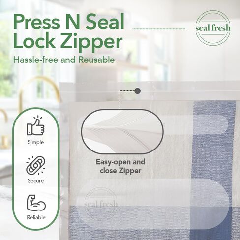 Seal Fresh 3 Gallon Large Plastic Storage Bags – 16" x 18" (30 Count) – Reusable XXL Extra Large Clear Jumbo Zip Bags with Sealable Zipper Top For Clothes, Travel, Moving in Saudi Arabia