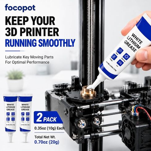 حبل تنظيف من الألياف الدقيقة من focopot Gear Floss - 50 قطعة من خيط تنظيف الدراجات النارية وقطعتين من مواد تشحيم شحوم الطابعة ثلاثية الأبعاد لسلاسل الدراجات النارية والأشرطة والفرامل والطابعات ثلاثية الأبعاد in Kuwait