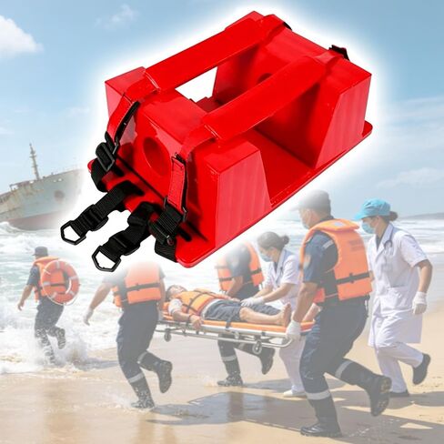 Foldable Spine Stretcher Board for Emergency Rescue, Portable Water-Resistant Patient Transport Backboard with Head Immobilizer - PE Ambulance & First Aid Essential in Saudi Arabia
