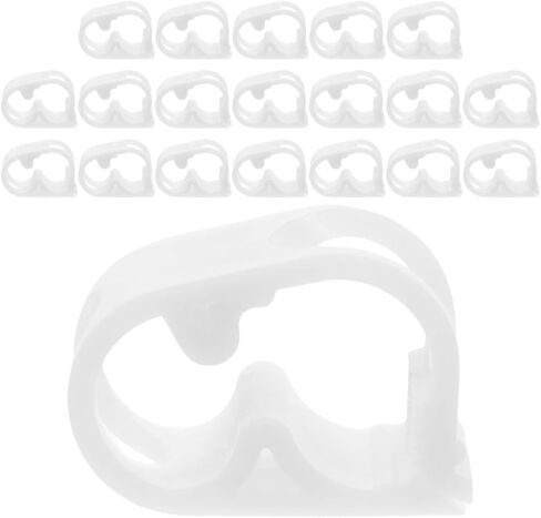 20pcs White Plastic Hose Clamps 1/4"–5/16" Tubing Pinch Valves Flow Control Clips for Laboratory Fluid Handling Compatible with 5-8mm Tubes in Kuwait
