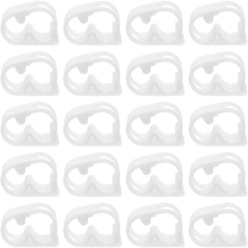 Operitacx 20pcs White Flow Control Hose Clamps 1/4" 5/16" Plastic Pinch Valves Adjustable Tube Clips for Laboratory Liquid Flow Management Compatible with 5-8mm Tubing in Saudi Arabia