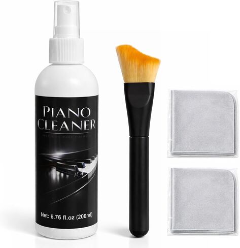 200ml Piano Cleaner and Polish – Gentle Formula for Piano Keys & Lacquer Finish – Removes Fingerprints & Smudges, Non-Greasy, Restores Natural Shine – Ideal for Home, Teachers & Music Studios in Kuwait