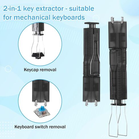 2-in-1 Keycap Puller and Switch Puller with 4-Claw Grip Keyboard Key Remover Key Cap Removal Tool with Cleaning Brushes for Mechanical Gaming Keyboard in Kuwait