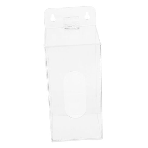 SHINEOFI Acrylic Face Mask Storage Box Wall-Mounted Mask Container Organizer with Single Compartment 100x95x240mm for Clinic and Home Use in Kuwait