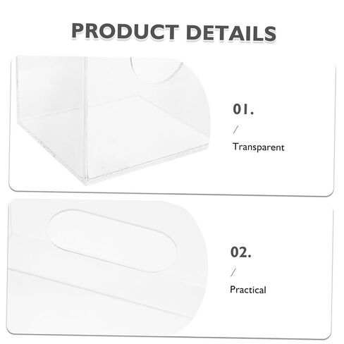INOOMP Wall Mounted Face Mask Dispenser Box with Acrylic Material, Shatter-Resistant Multi-use Organizer Featuring Openable Top Cover and Front Dispensing Slot for Clinics and Workspaces in Saudi Arabia