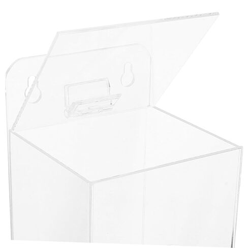 DOITOOL Face Mask Storage Box and Open Slot Acrylic with Wall-Mount Single Compartment 100x95x240mm Mask Organizer Container and Hairnet Storage in Clinic and Home in Kuwait