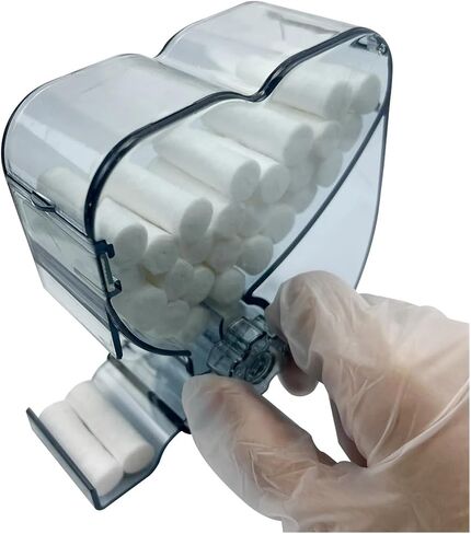 Cotton Roll Dispenser Hygienic Divider Dental Cotton Roll Dispenser Plastic Container Storage Organizer Box(Purple) in Kuwait