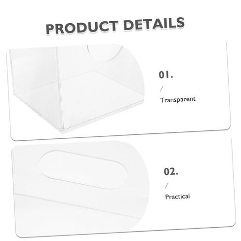 NUOBESTY Acrylic Face Mask Organizer Box with Visibility and Quick Retrieval, Wall Mounted Dispenser with Openable Top Cover and Front Dispensing Slot for Industrial Settings and Clinics in Saudi Arabia
