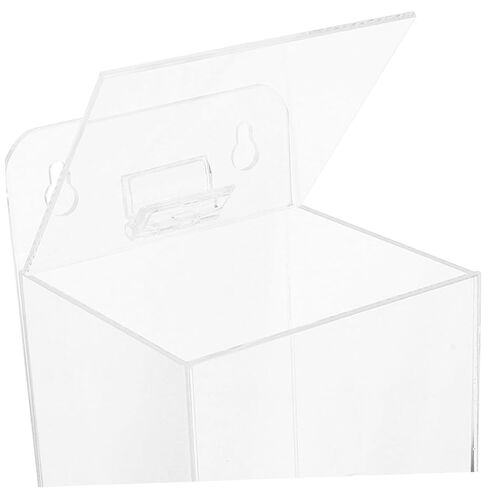 Wall-Mount Acrylic Face Mask Dispenser Box with Single Compartment 100x95x240mm, Mask Organizer for Clinic, Office, and Home Storage in Kuwait