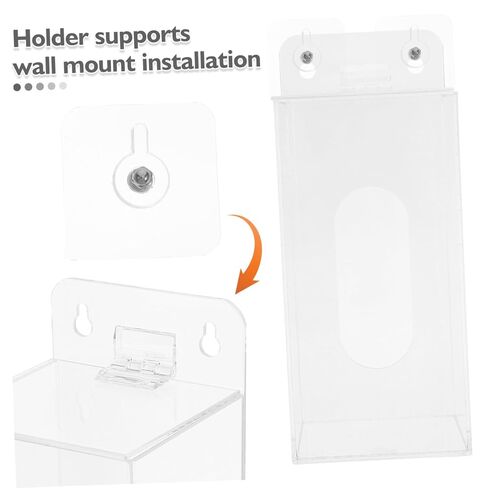 Wall-Mount Acrylic Face Mask Dispenser Box with Single Compartment 100x95x240mm, Mask Organizer for Clinic, Office, and Home Storage in Kuwait