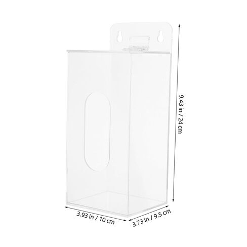 NUOBESTY Face Mask Storage Box Visibility and Shatterresistant Organizer Acrylic with Front Dispensing Slot, Wall Mounted Glove and Shoe Cover Dispenser for Clinics and Restaurants in Saudi Arabia