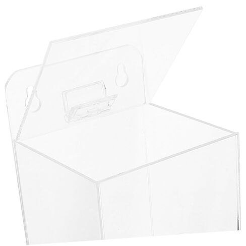 NUOBESTY Face Mask Storage Box Visibility and Shatterresistant Organizer Acrylic with Front Dispensing Slot, Wall Mounted Glove and Shoe Cover Dispenser for Clinics and Restaurants in Saudi Arabia