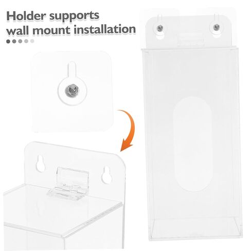 NUOBESTY Face Mask Storage Box Visibility and Shatterresistant Organizer Acrylic with Front Dispensing Slot, Wall Mounted Glove and Shoe Cover Dispenser for Clinics and Restaurants in Saudi Arabia