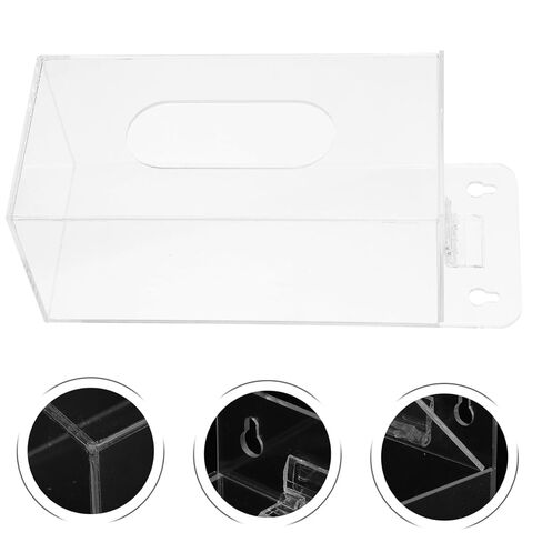 Holibanna Acrylic Face Mask Storage Box Wall-Mounted Dispenser with Open Slot 100x95x240mm Organizer for Facial Masks and Gloves Holder for Home, Office, and Car in Kuwait