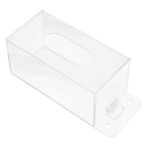 FOMIYES Acrylic Face Mask Organizer and Glove Storage Box with Wall Mounted Design, Openable Top Cover, and Front Dispensing Slot for Restaurants and Workspaces, Lightweight Sturdy Mask in Kuwait