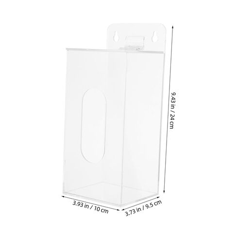 FOMIYES Acrylic Face Mask Organizer and Glove Storage Box with Wall Mounted Design, Openable Top Cover, and Front Dispensing Slot for Restaurants and Workspaces, Lightweight Sturdy Mask in Kuwait