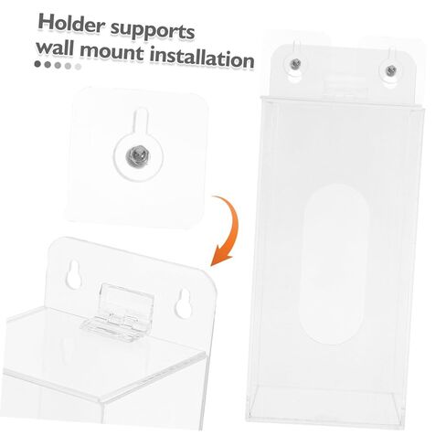 FOMIYES Acrylic Face Mask Organizer and Glove Storage Box with Wall Mounted Design, Openable Top Cover, and Front Dispensing Slot for Restaurants and Workspaces, Lightweight Sturdy Mask in Kuwait