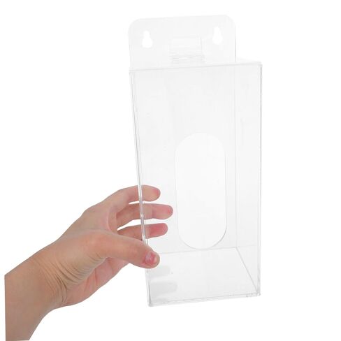 Acrylic Storage Box Wall-Mounted Face Cover Organizer with Front Slot, Single Compartment Container Holder 100x95x240mm and Industrial Use in Kuwait