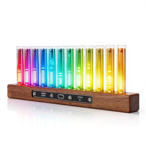 شاشة عرض طيف الموسيقى LED، 12 أنبوب ضوء، 240 مصباح LED RGB، محلل صوت، مصور موسيقى لاسلكي مع لون قابل للتعديل للحفلات المنزلية in Kuwait