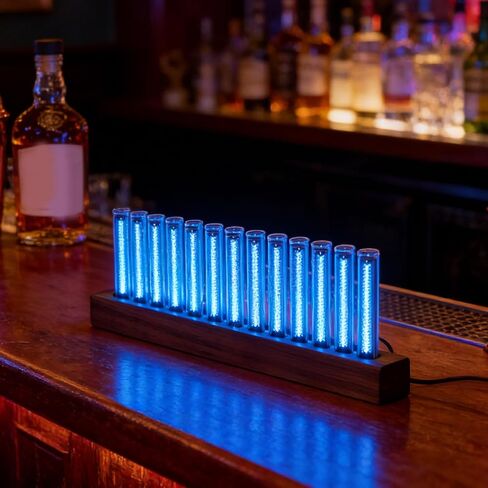 شاشة عرض طيف الموسيقى LED، 12 أنبوب ضوء، 240 مصباح LED RGB، محلل صوت، مصور موسيقى لاسلكي مع لون قابل للتعديل للحفلات المنزلية in Kuwait