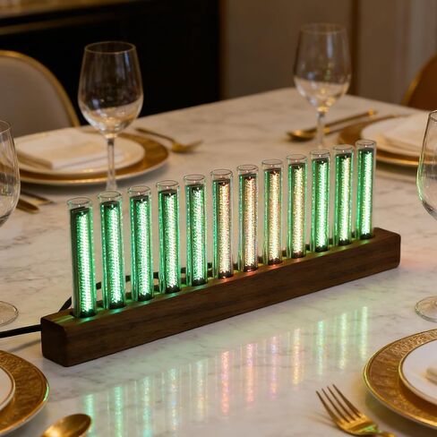 شاشة عرض طيف الموسيقى LED، 12 أنبوب ضوء، 240 مصباح LED RGB، محلل صوت، مصور موسيقى لاسلكي مع لون قابل للتعديل للحفلات المنزلية in Kuwait