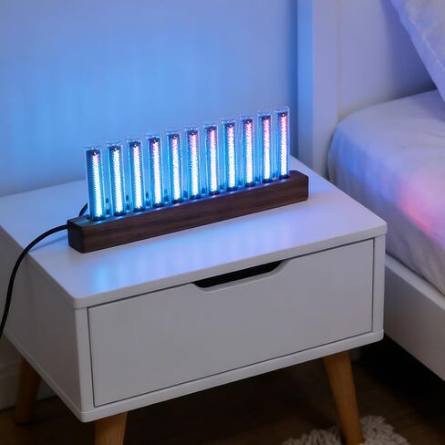 شاشة عرض طيف الموسيقى LED، 12 أنبوب ضوء، 240 مصباح LED RGB، محلل صوت، مصور موسيقى لاسلكي مع لون قابل للتعديل للحفلات المنزلية in Kuwait