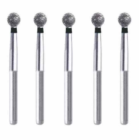 001.30EC1, Spherical, 3 mm Dia, Extra Coarse Grit Diamond Bur, 5 per Pack in Kuwait