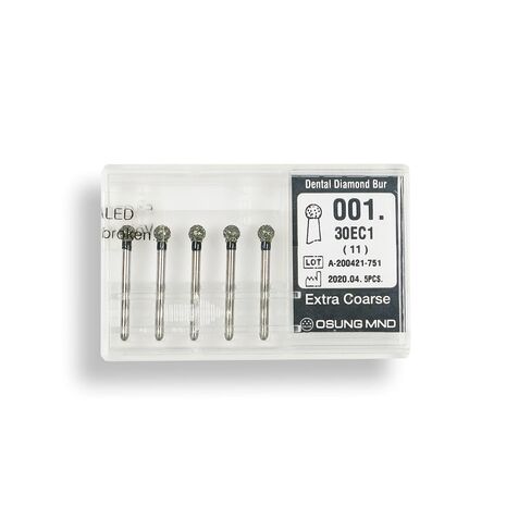 001.30EC1, Spherical, 3 mm Dia, Extra Coarse Grit Diamond Bur, 5 per Pack in Kuwait
