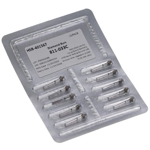 401567 HSB FG 811-033C Barrel Coarse Grit Diamond Burs 10/Pk in Kuwait