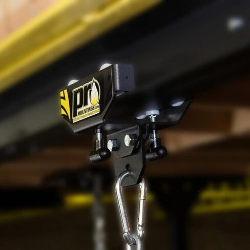 Pro Mountings - Professional Roller Mount Track for Heavy Bags, and Martial Arts Bags | 8 Feet Long (2 4 Foot Connectable Sections) + IB-110R Roller Mount Combo Kit for I Beams or Drywall Mounting in Kuwait