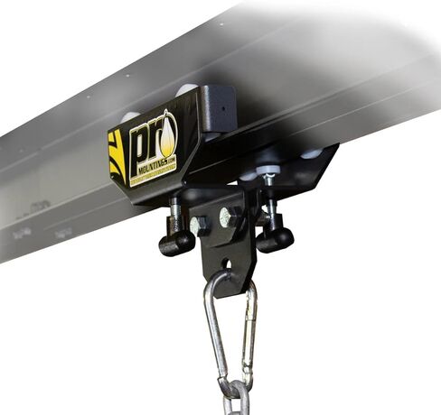 Pro Mountings - Professional Roller Mount Track for Heavy Bags, and Martial Arts Bags | 8 Feet Long (2 4 Foot Connectable Sections) + IB-110R Roller Mount Combo Kit for I Beams or Drywall Mounting in Kuwait