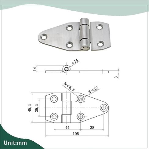 Heavy Duty Damping Silent Hinge 304 Stainless Steel 1Pcs in Kuwait