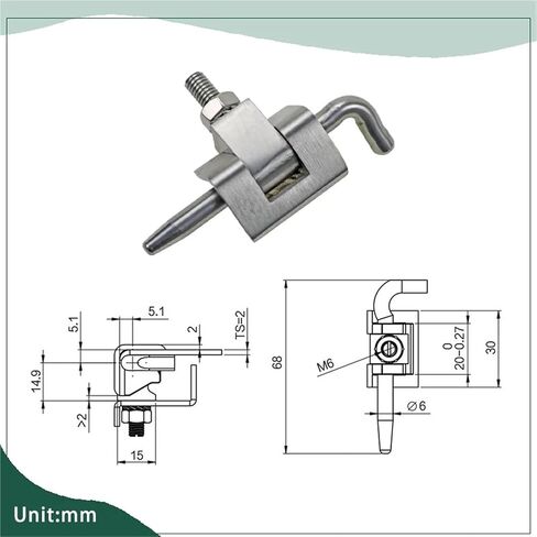 Detachable 304 Stainless Steel Hinges 1Pcs in Kuwait