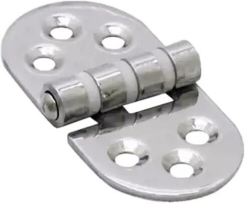 304 Stainless Steel with Rubber Pad Cushioning Flat Folding Hinge 1Pcs(80mmX40mmX2.5mm) in Kuwait